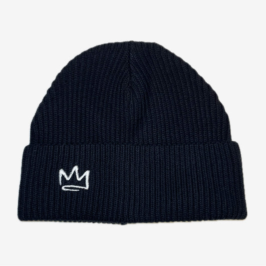 Cotton Knit Beanie Black