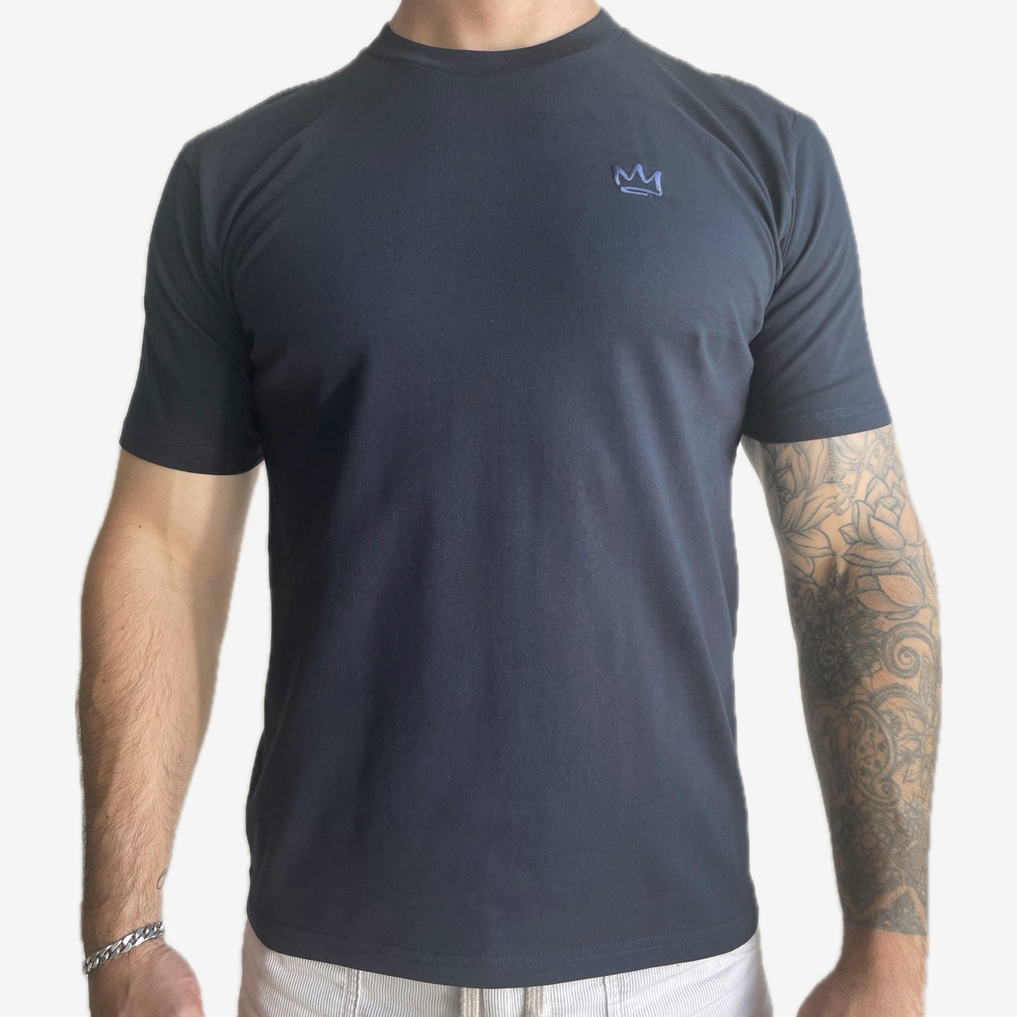 Classic Crown Tee Midnight Blue - 5cm shorter length