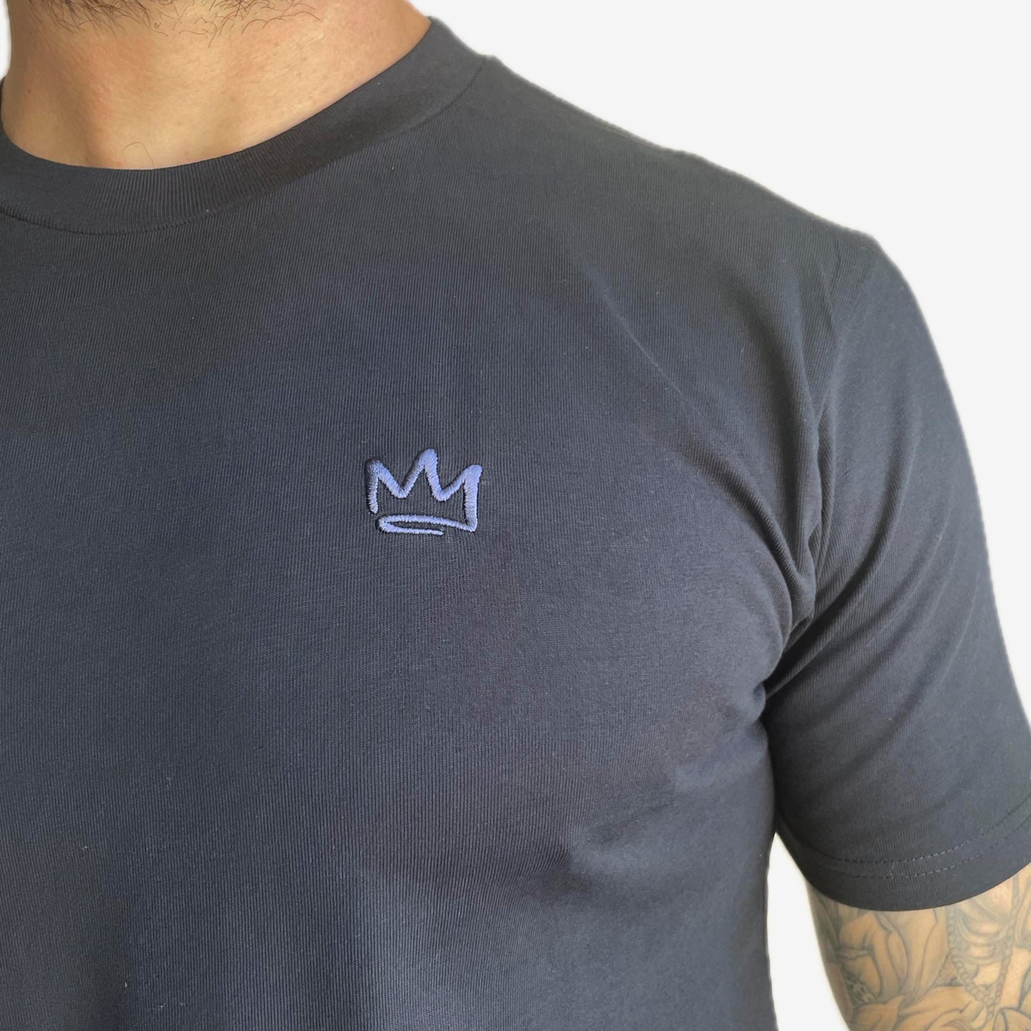 Classic Crown Tee Midnight Blue - 5cm shorter length
