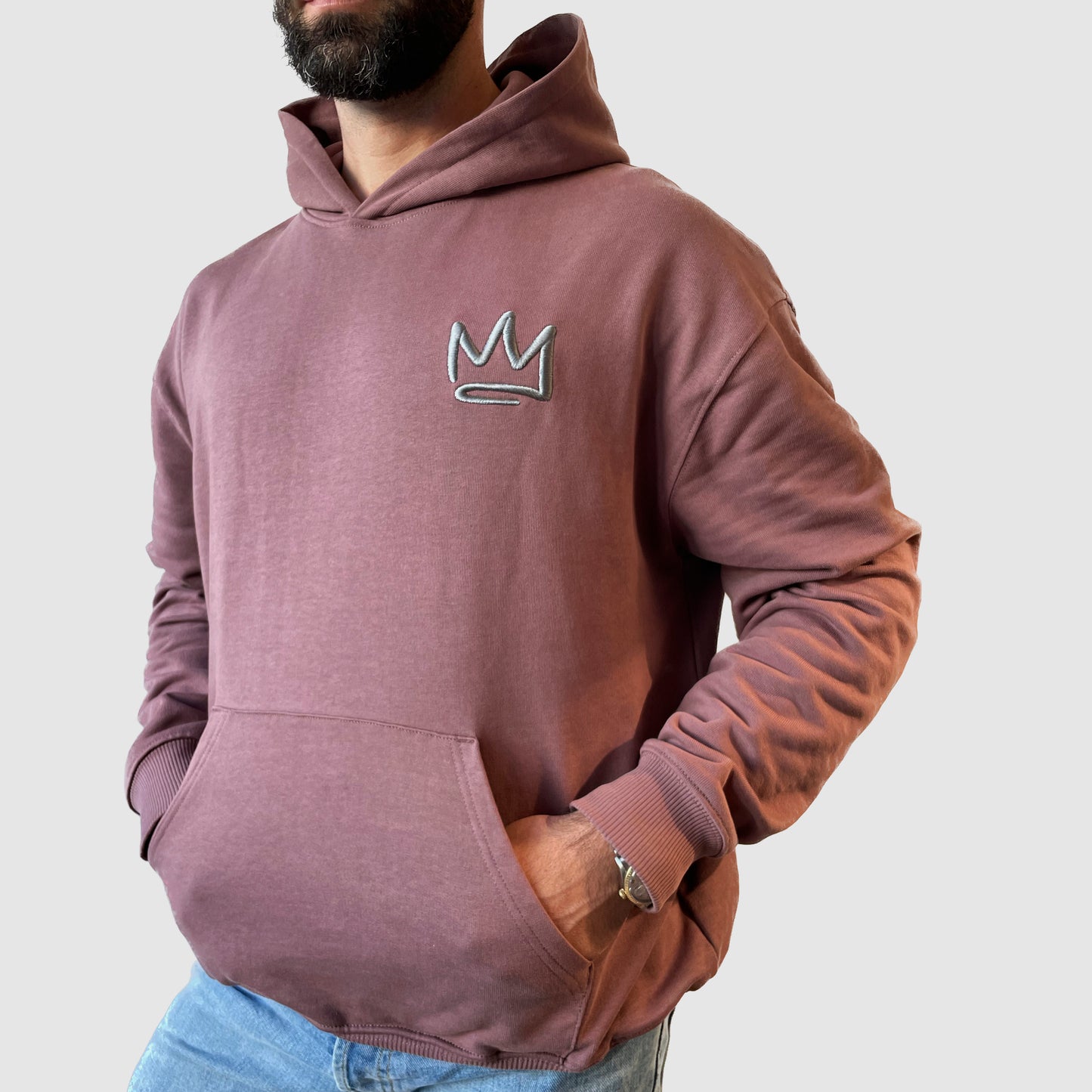 Classic Crown Oversize Hoodie - Burnt Brick
