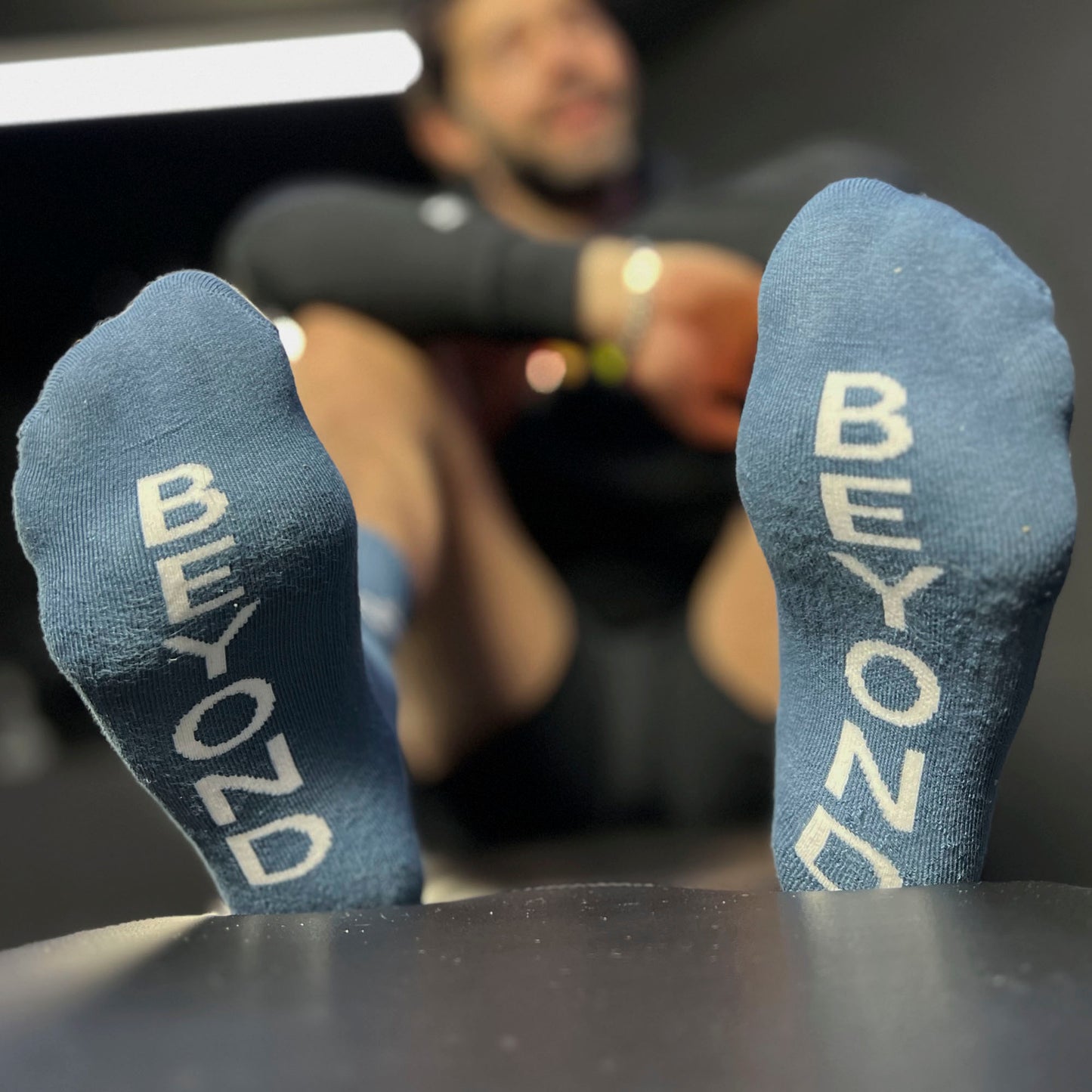 Beyond Your Physical Athletic sport socks Blue