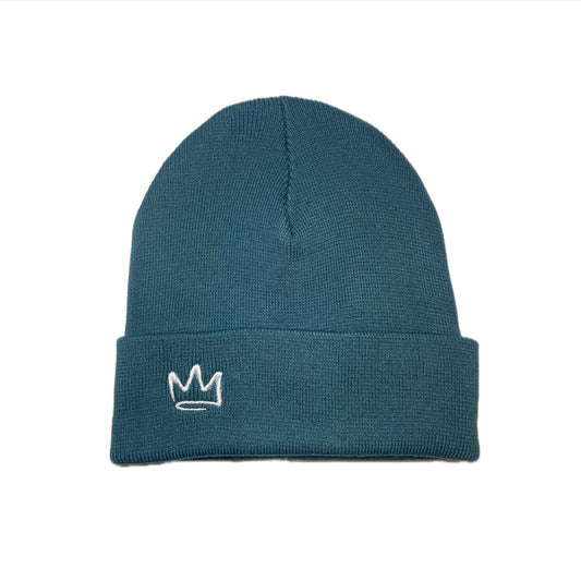 Cotton Knit Beanie Dark Turquoise