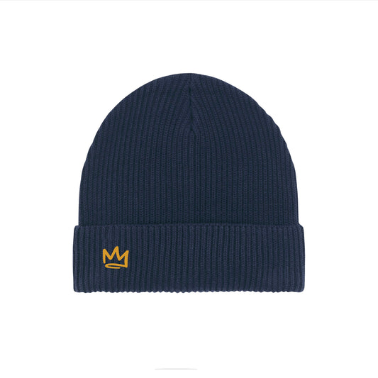 Cotton Knit Beanie Navy