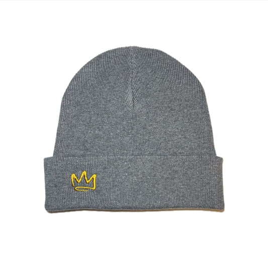 Cotton Knit Beanie Mid-grey