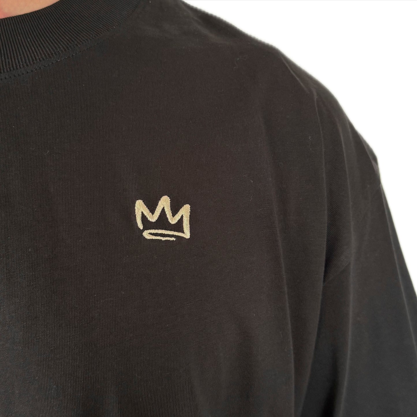 Oversized High neck Tee Black