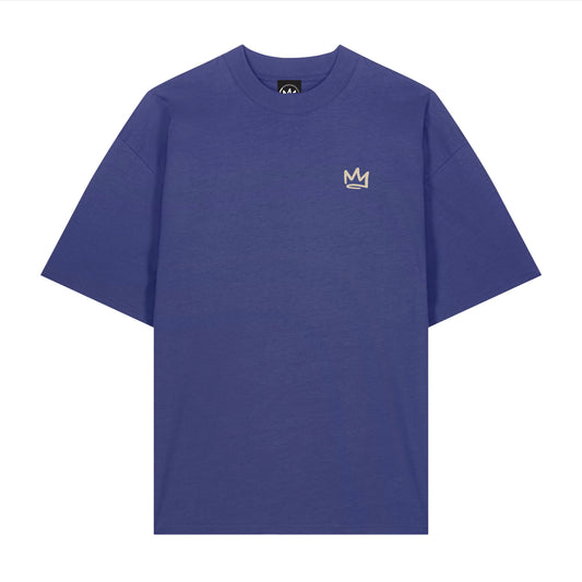 Oversized High neck Classic Tee Purple Sky