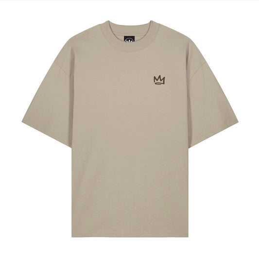 Oversized High Neck Classic Tee Sand