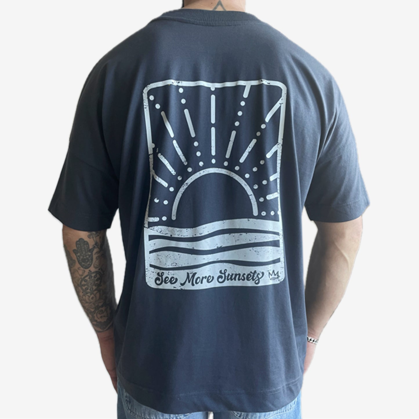 See More Sunsets Oversized Tee Ink Blue